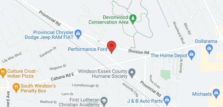map of 296 FORD BOULEVARD